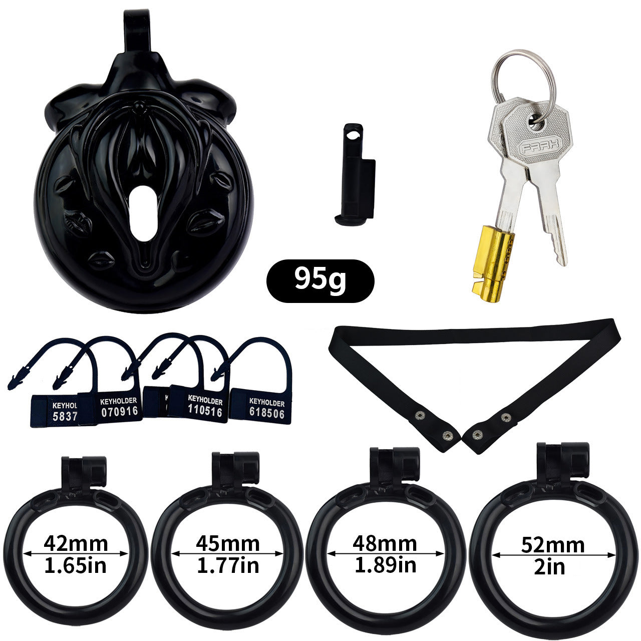 FRRK-3212Transvestite Pink Wearing Chastity Lock ABS Resin CB Bird Cage Miniature Lock Elastic Belt Set