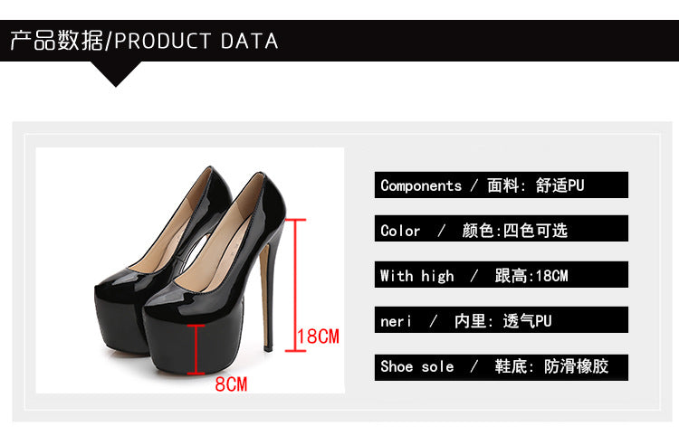Plus Size Nightclub Fashion sissy Heels Waterproof Platform Amazon AliExpress Cross-Border Source Taobao Source Dropshipping High Heels