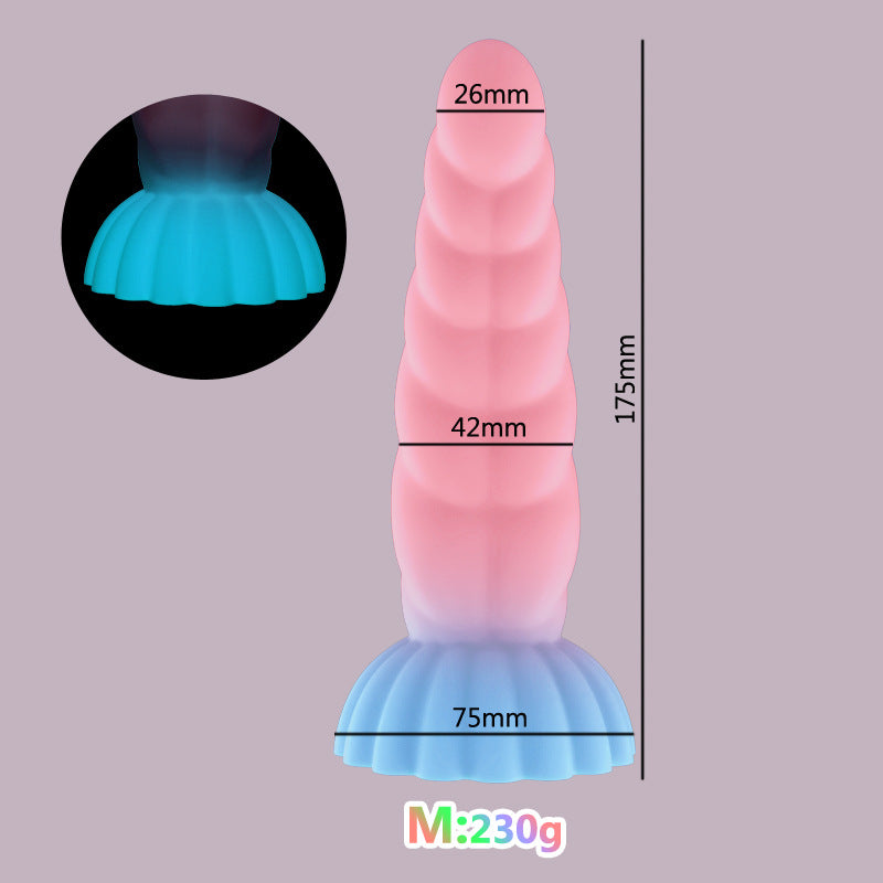 Japanese Style Women's Luminous Crystal Braided Irregular Anal Plug sm Sexy Adult Products Back Court Wear Jelly Dildo