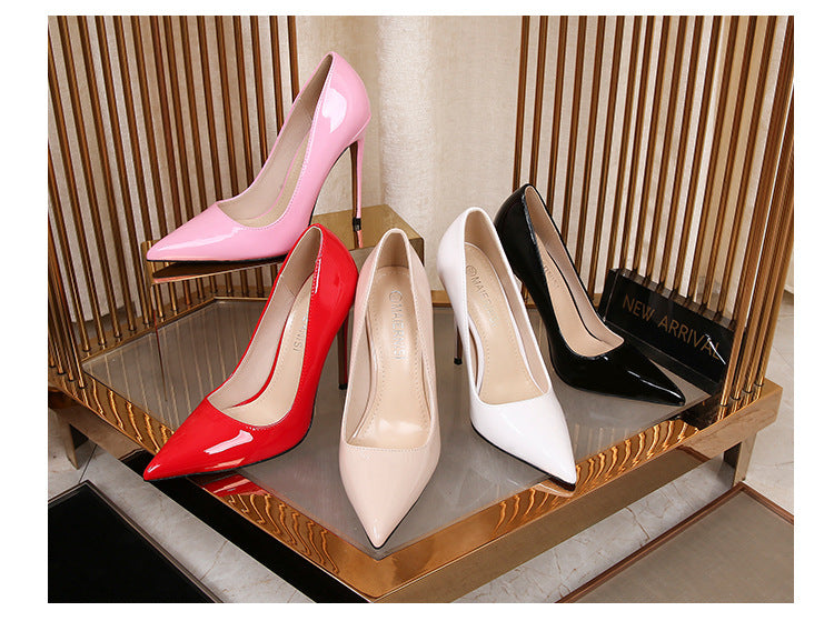 European and American Plus Size Pointed Toe12cm sissy High Heels Stiletto