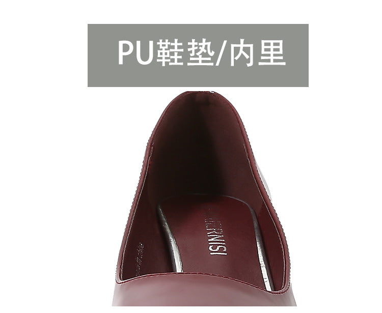 French Style Socialite Women's Single Shoes sissy Summer New Style Shallow Mouth Chunky Heel Women's Shoes High-End Elegant Versatile Mid-Heel Shoes