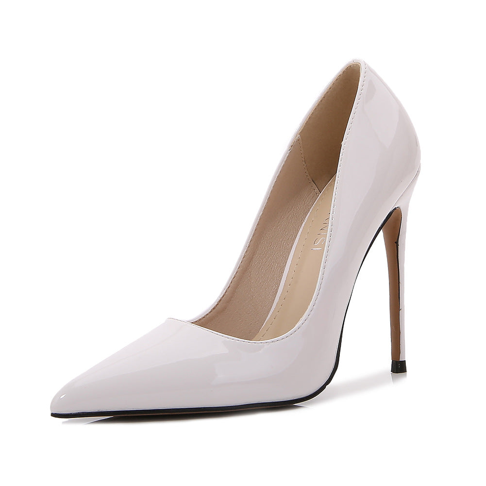 European and American Plus Size Pointed Toe12cm sissy High Heels Stiletto
