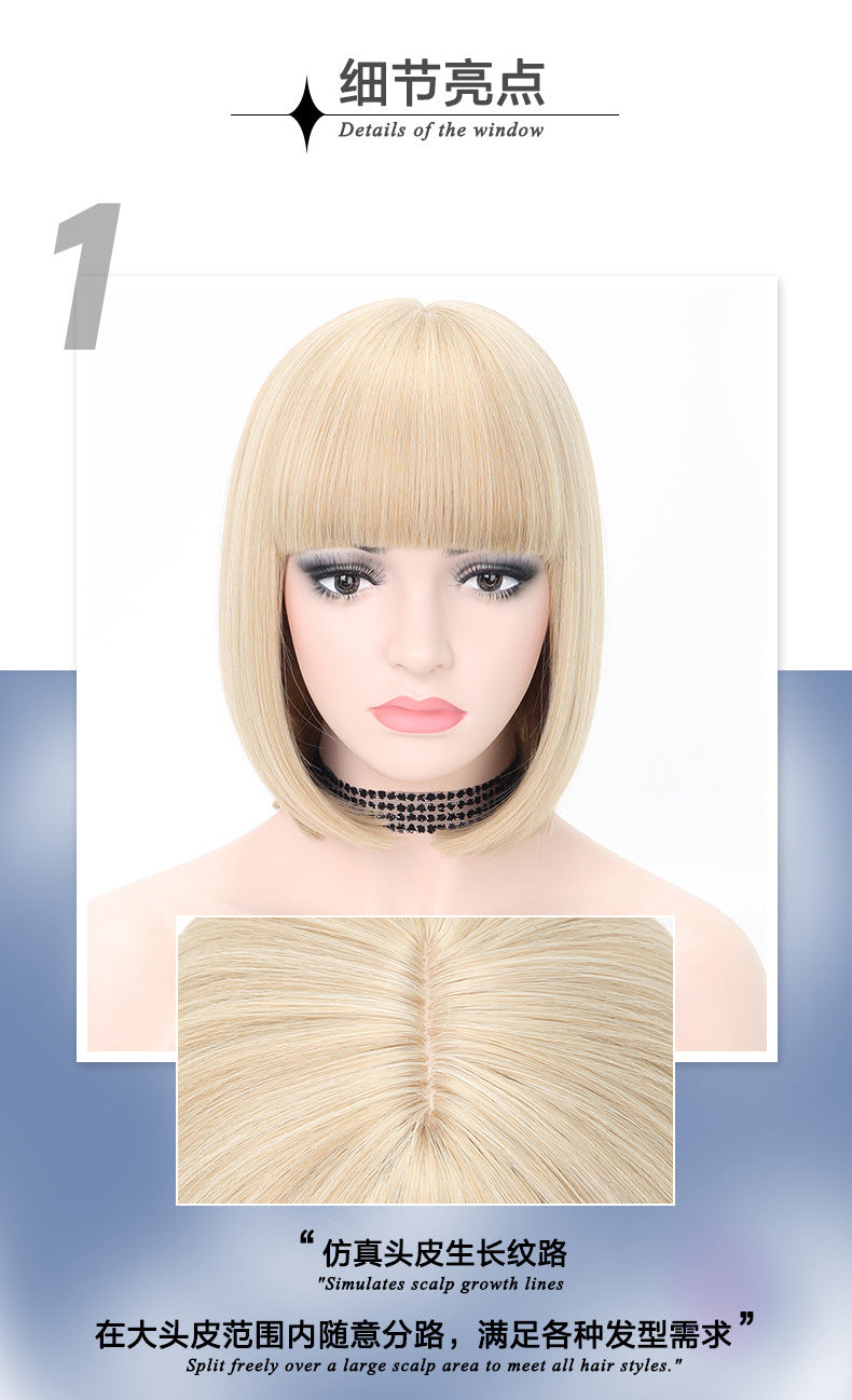 Xuchang Wig Cross-Border Amazon Foreign Trade Fashion European and American Bob Wig Full Head Set wigs Short Straight Hair