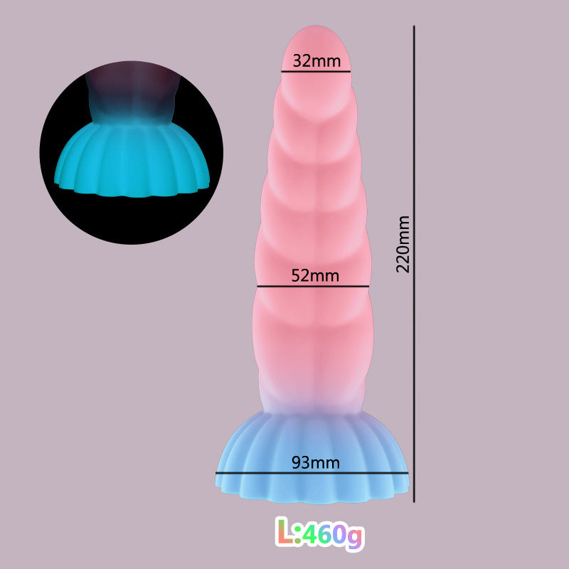 Japanese Style Women's Luminous Crystal Braided Irregular Anal Plug sm Sexy Adult Products Back Court Wear Jelly Dildo