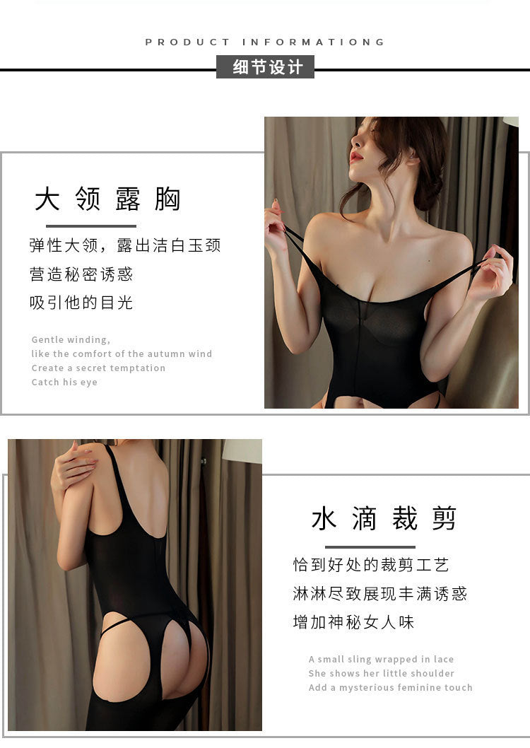 Plus Size Tight Transvestite Stockings Full Body Jumpsuit Male to Female Transgender Costume One-Piece Beginner