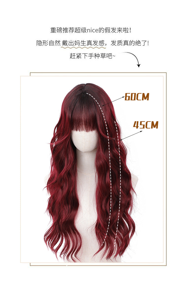 Xuchang Wig Amazon Foreign Trade Water Wave European and American Fashion Long Curly Hair cos Wig Female Full-Head Wig lolita