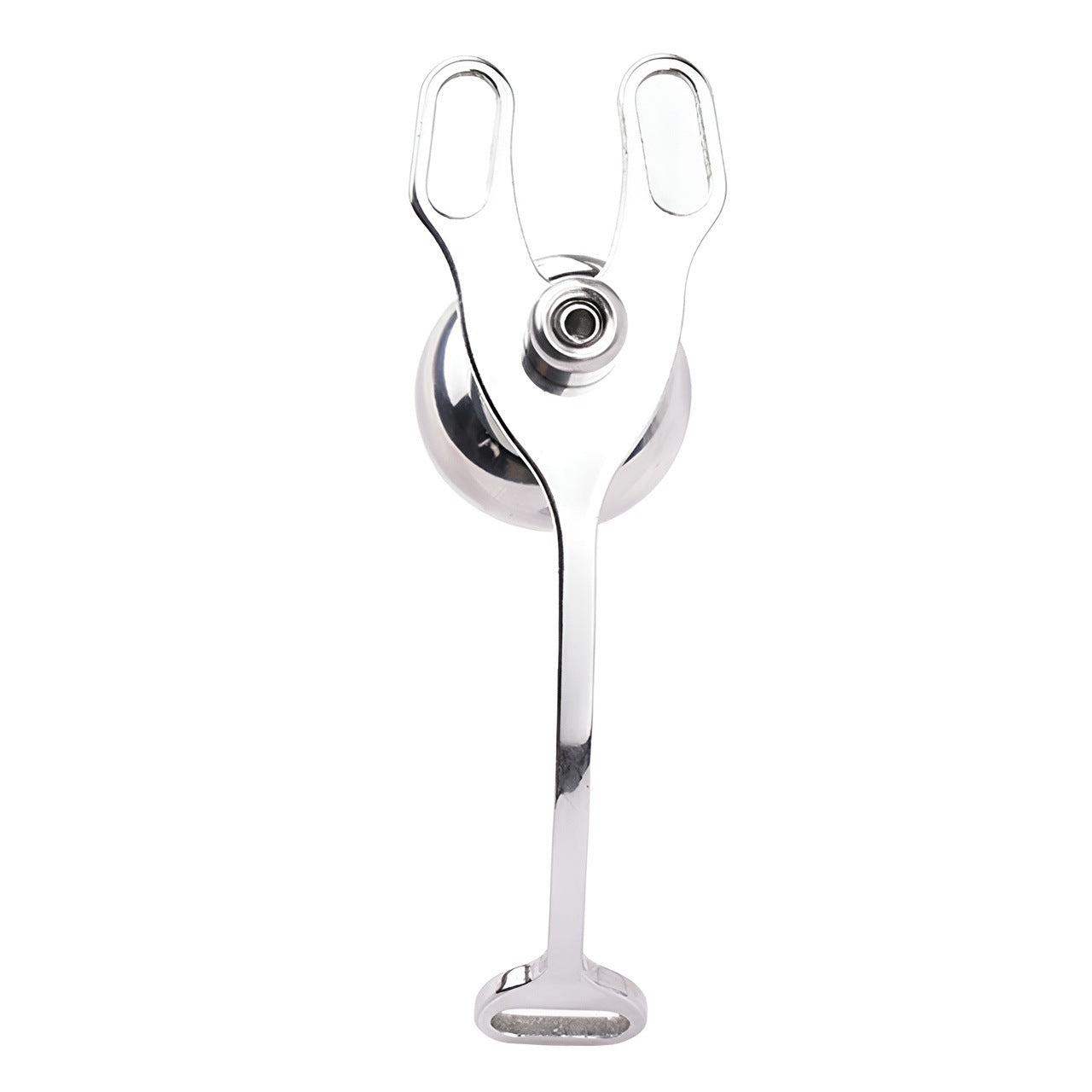 FRRK Imitation Penis Cage Metal Flat Chastity Lock Male Transvestite Penis Compression Restraint Curved Hook Patch Type Pot Lid Lock