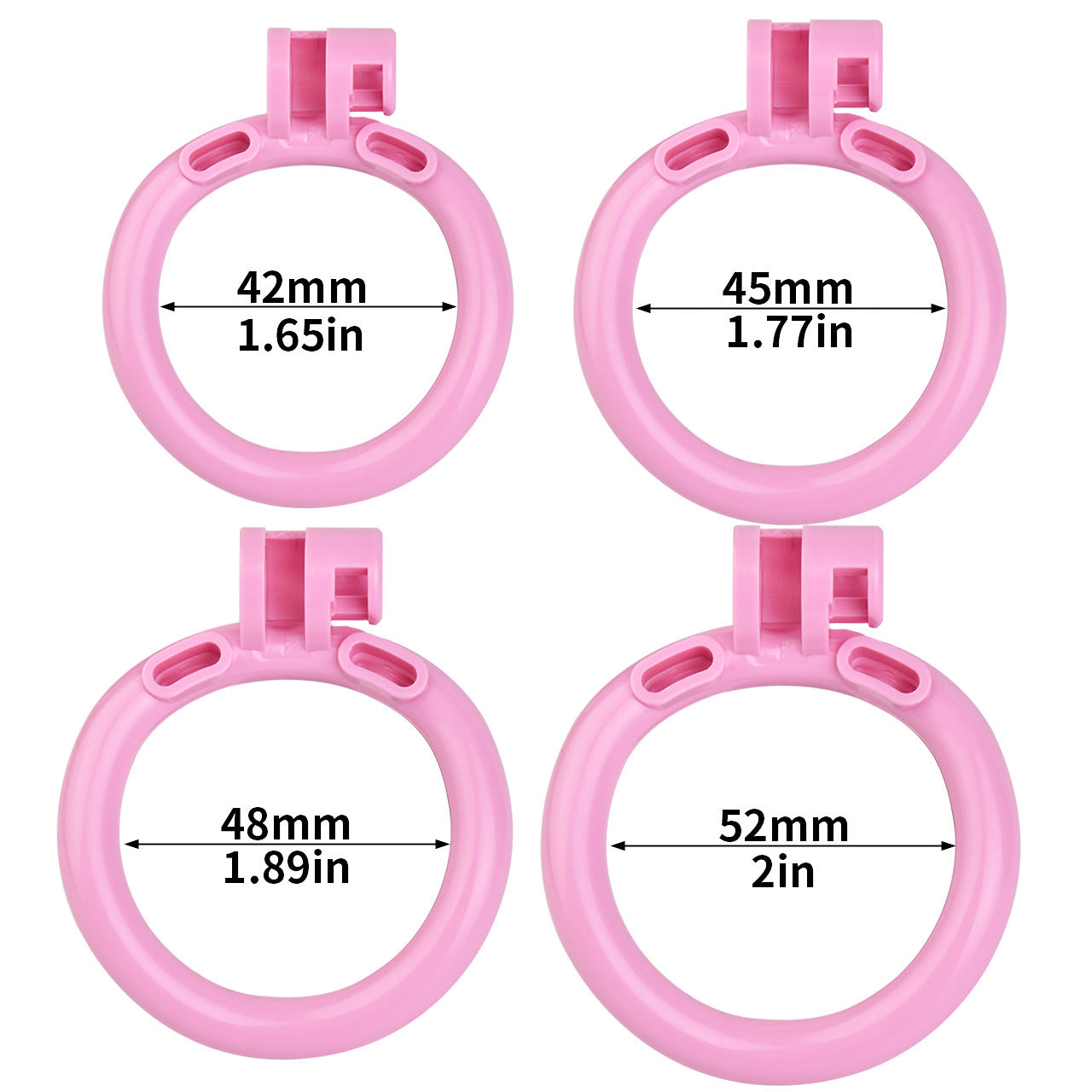 FRRK-3212Transvestite Pink Wearing Chastity Lock ABS Resin CB Bird Cage Miniature Lock Elastic Belt Set