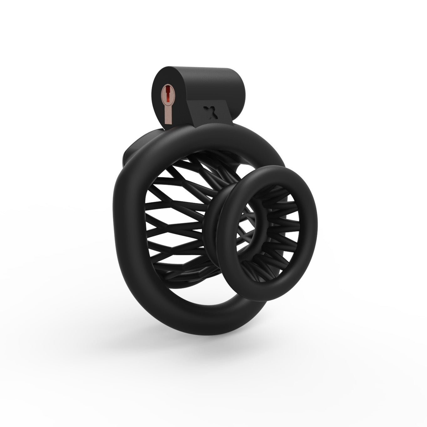 JSSMATE Nylon Negative Small Waist Fish Basket Chastity Lock Chastity Device