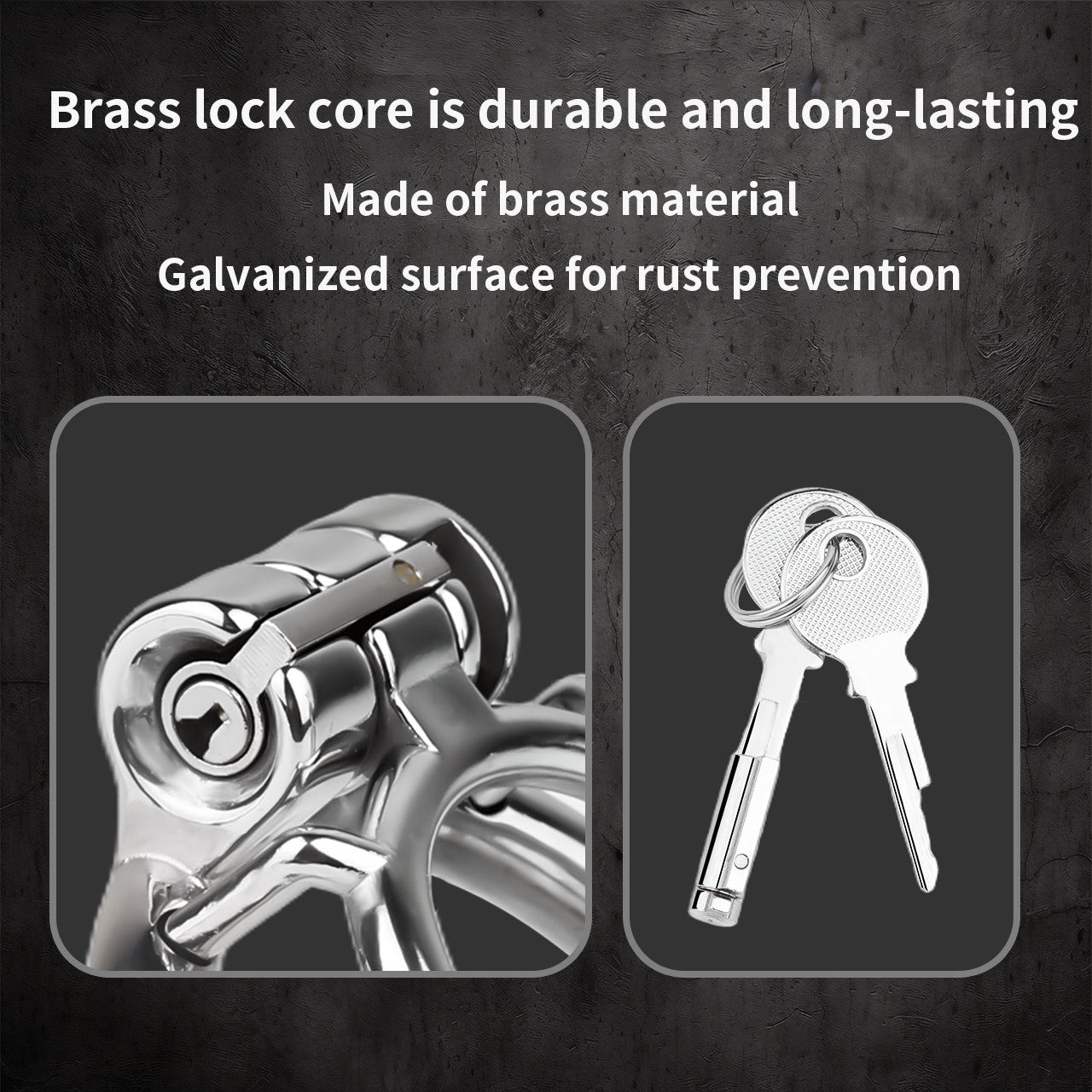 FRRK-238Metal Stainless Steel Horse Eye Rod Anti-Escape Chastity Lock with Urination Catheter for Men