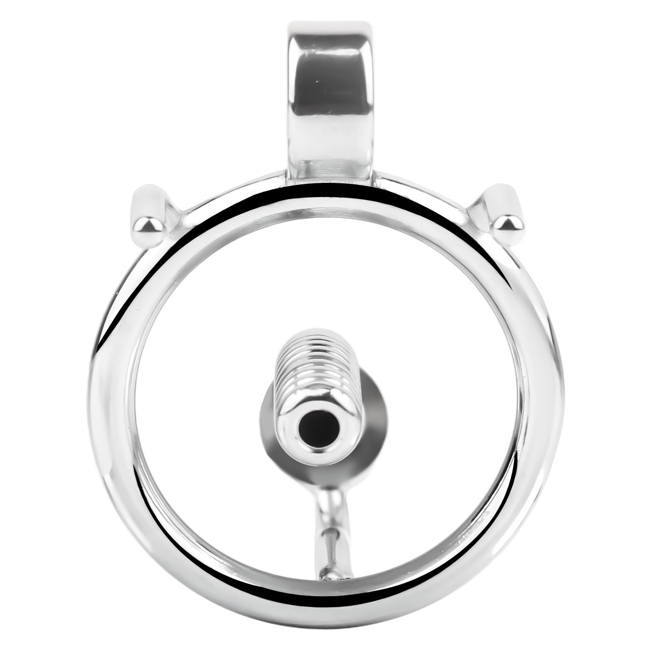 FRRK-238Metal Stainless Steel Horse Eye Rod Anti-Escape Chastity Lock with Urination Catheter for Men