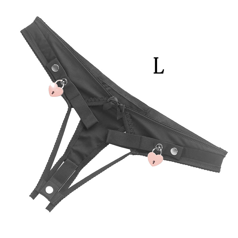 Sissy Male Chastity Lock Auxiliary Belt Underwear with Lock