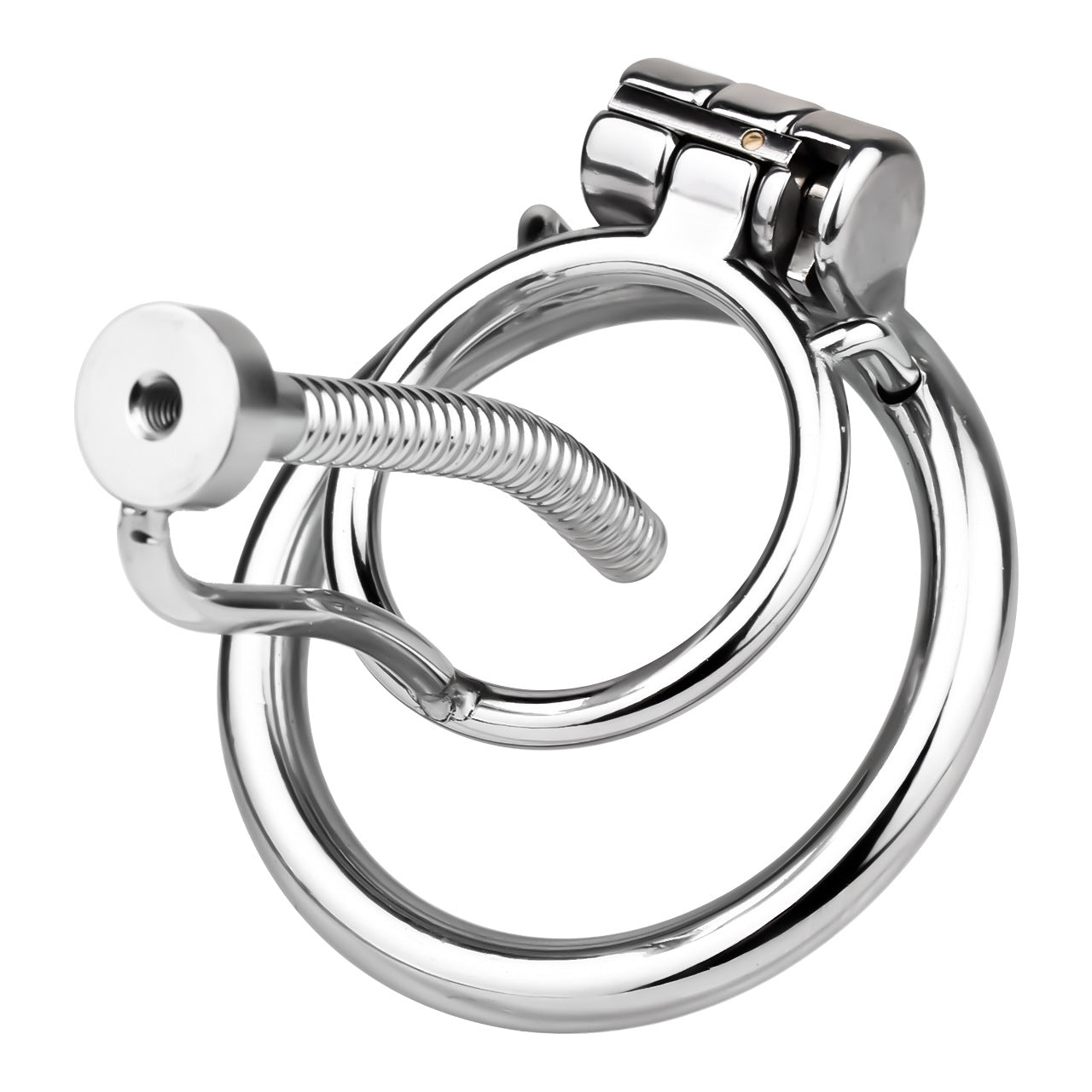 FRRK-238Metal Stainless Steel Horse Eye Rod Anti-Escape Chastity Lock with Urination Catheter for Men