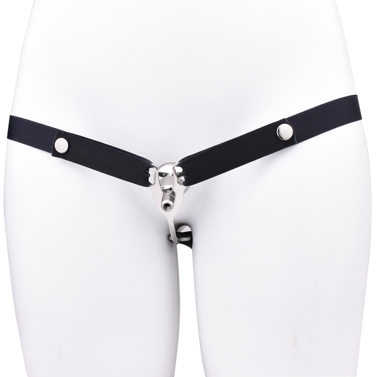 FRRK Imitation Penis Cage Metal Flat Chastity Lock Male Transvestite Penis Compression Restraint Curved Hook Patch Type Pot Lid Lock