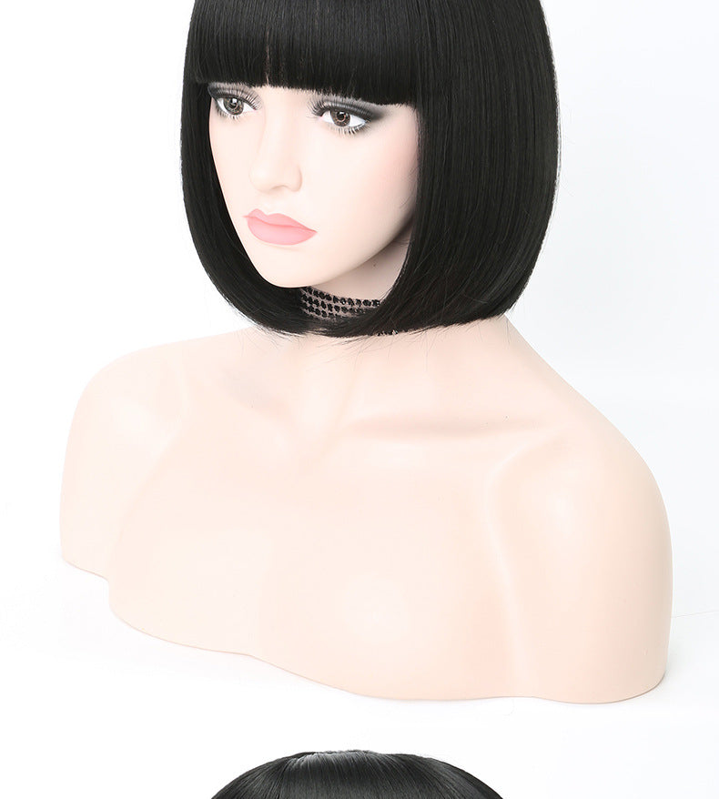 Xuchang Wig Cross-Border Amazon Foreign Trade Fashion European and American Bob Wig Full Head Set wigs Short Straight Hair