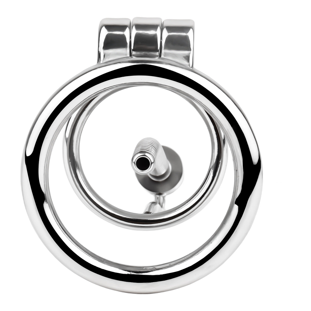 FRRK-238Metal Stainless Steel Horse Eye Rod Anti-Escape Chastity Lock with Urination Catheter for Men