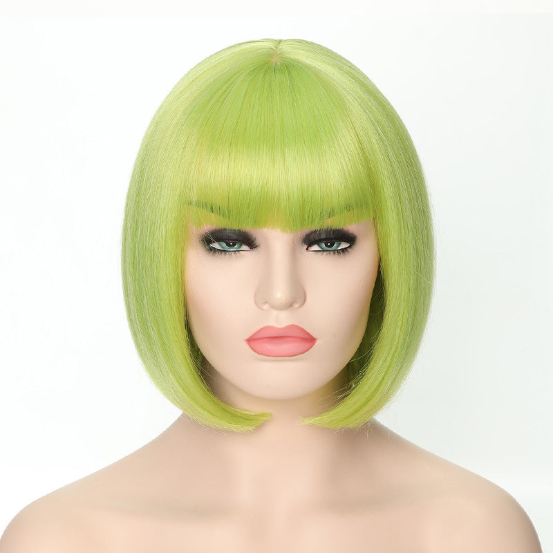 Xuchang Wig Cross-Border Amazon Foreign Trade Fashion European and American Bob Wig Full Head Set wigs Short Straight Hair