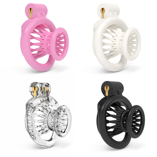 JSSMATE Nylon Negative Small Waist Fish Basket Chastity Lock Chastity Device