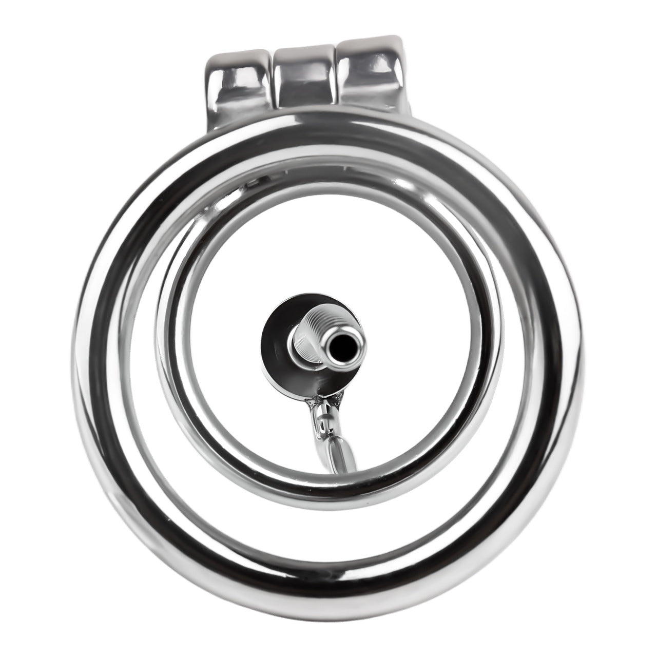 FRRK-238Metal Stainless Steel Horse Eye Rod Anti-Escape Chastity Lock with Urination Catheter for Men