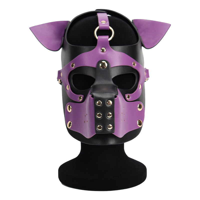 New sissy Adult Face Mask Sex Toys SM Alternative Toy Role Play Flirting Dog Head Mask Headgear