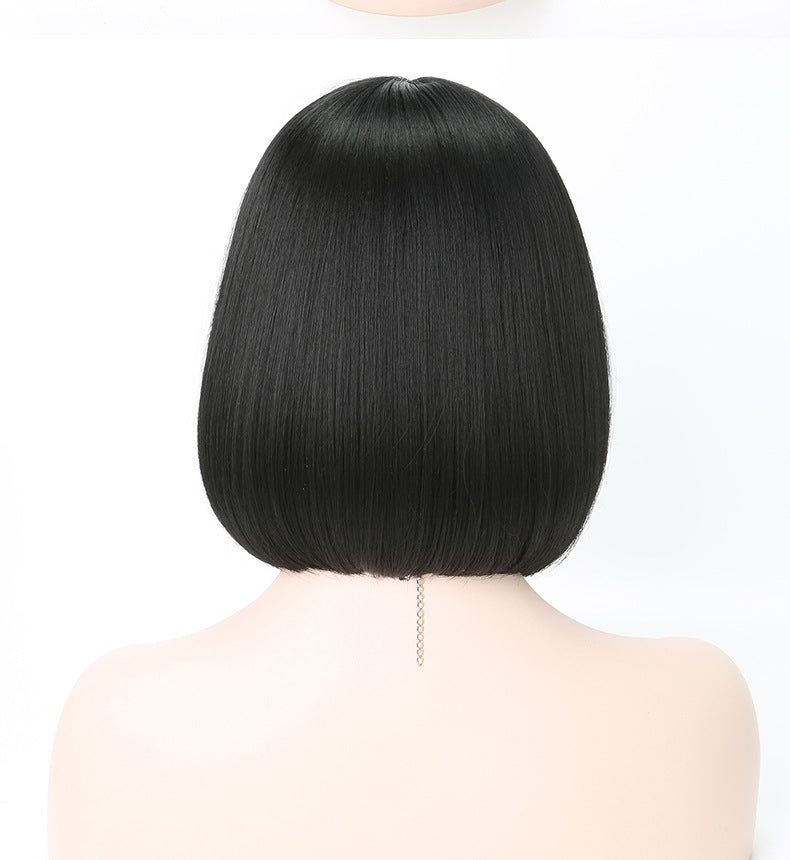 Xuchang Wig Cross-Border Amazon Foreign Trade Fashion European and American Bob Wig Full Head Set wigs Short Straight Hair
