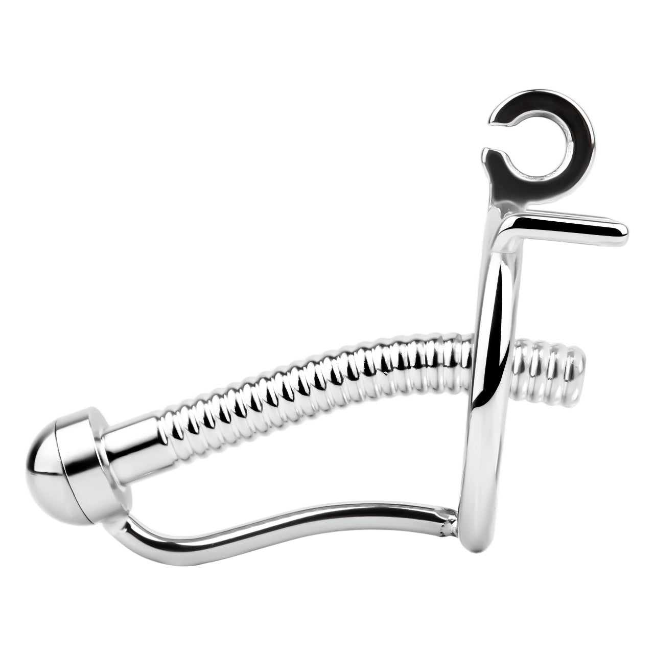 FRRK-238Metal Stainless Steel Horse Eye Rod Anti-Escape Chastity Lock with Urination Catheter for Men