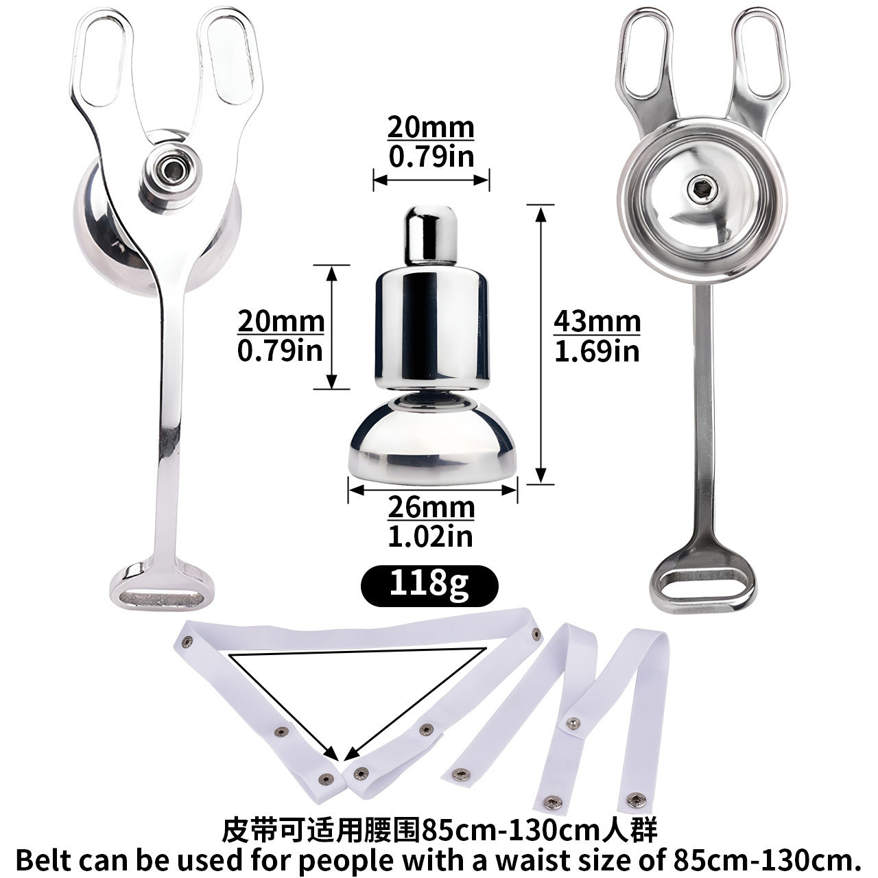 FRRK Imitation Penis Cage Metal Flat Chastity Lock Male Transvestite Penis Compression Restraint Curved Hook Patch Type Pot Lid Lock