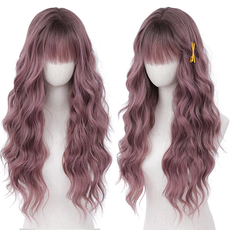 Xuchang Wig Amazon Foreign Trade Water Wave European and American Fashion Long Curly Hair cos Wig Female Full-Head Wig lolita