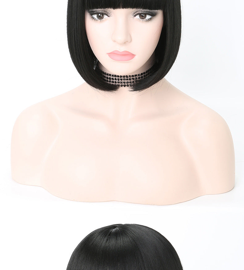 Xuchang Wig Cross-Border Amazon Foreign Trade Fashion European and American Bob Wig Full Head Set wigs Short Straight Hair
