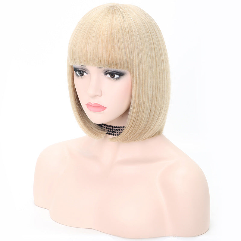 Xuchang Wig Cross-Border Amazon Foreign Trade Fashion European and American Bob Wig Full Head Set wigs Short Straight Hair