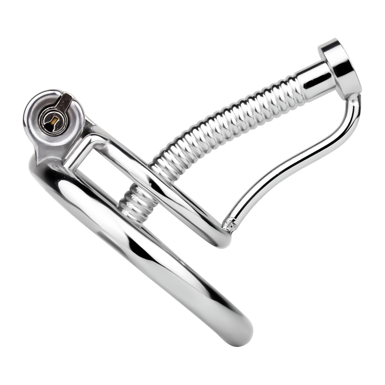 FRRK-238Metal Stainless Steel Horse Eye Rod Anti-Escape Chastity Lock with Urination Catheter for Men