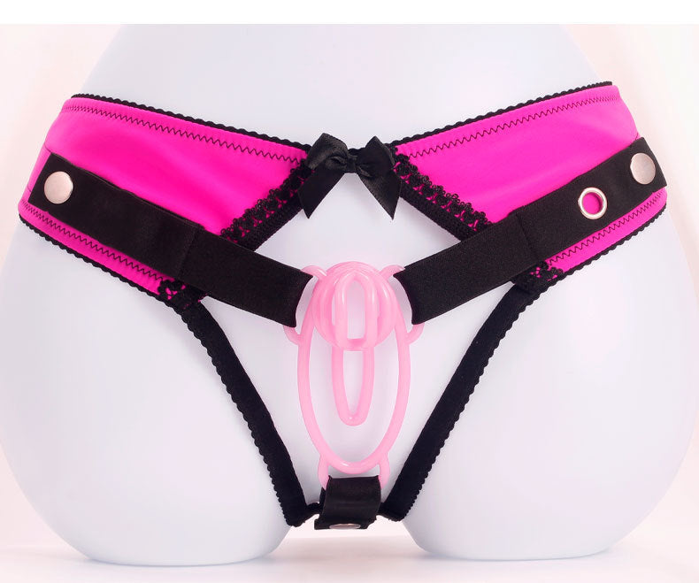 Sissy Male Chastity Lock Auxiliary Belt Underwear with Lock