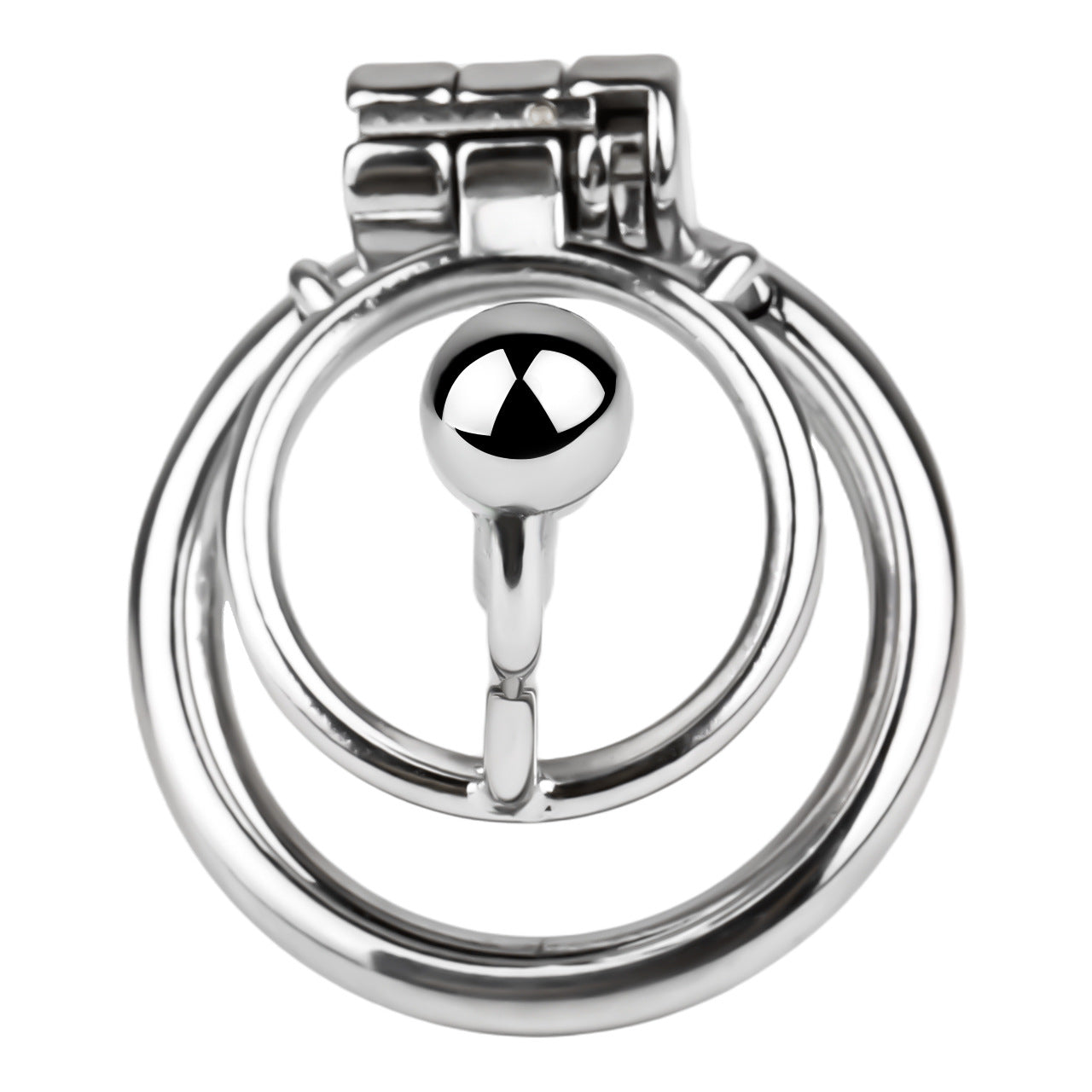 FRRK-238Metal Stainless Steel Horse Eye Rod Anti-Escape Chastity Lock with Urination Catheter for Men