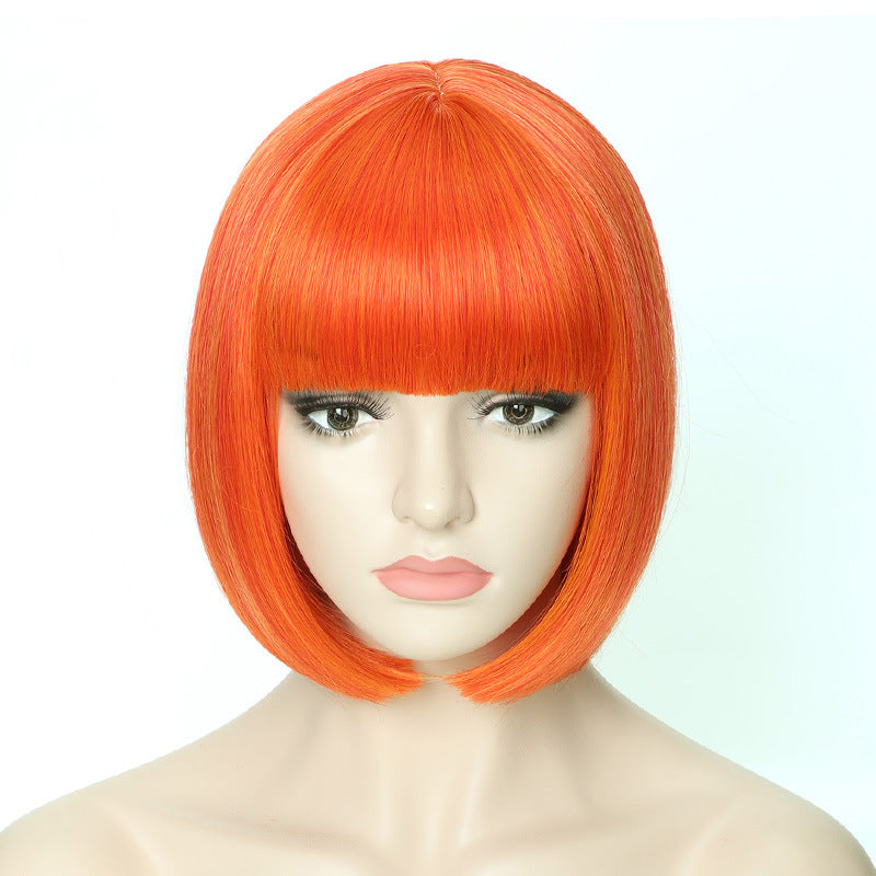 Xuchang Wig Cross-Border Amazon Foreign Trade Fashion European and American Bob Wig Full Head Set wigs Short Straight Hair
