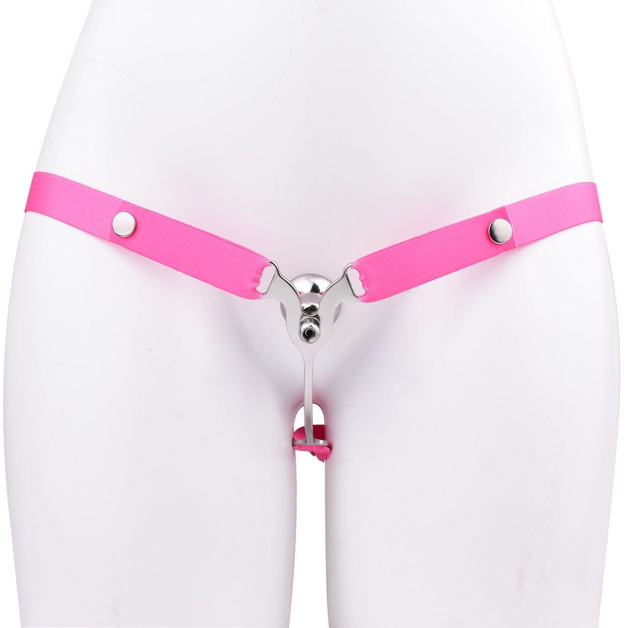 FRRK Imitation Penis Cage Metal Flat Chastity Lock Male Transvestite Penis Compression Restraint Curved Hook Patch Type Pot Lid Lock