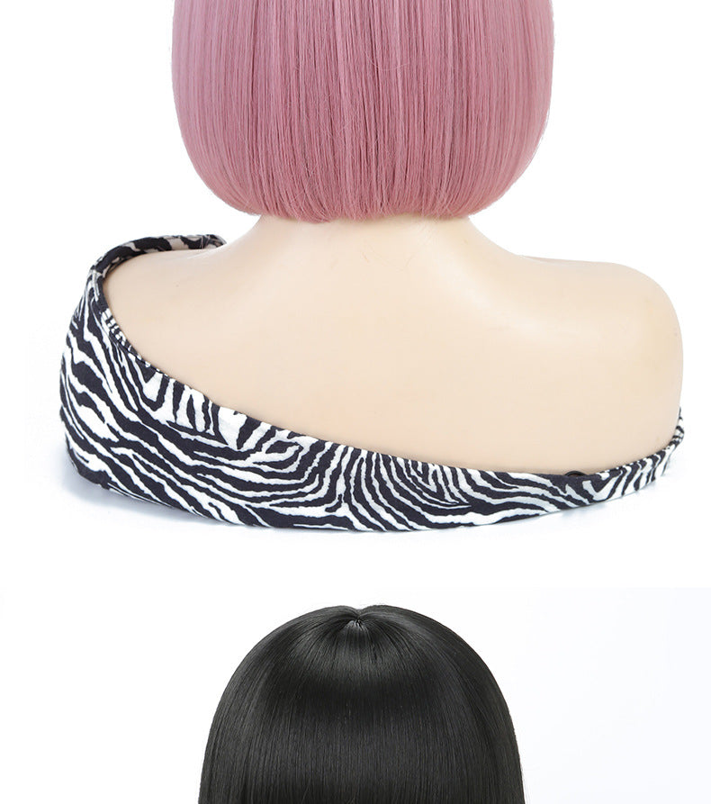 Xuchang Wig Cross-Border Amazon Foreign Trade Fashion European and American Bob Wig Full Head Set wigs Short Straight Hair