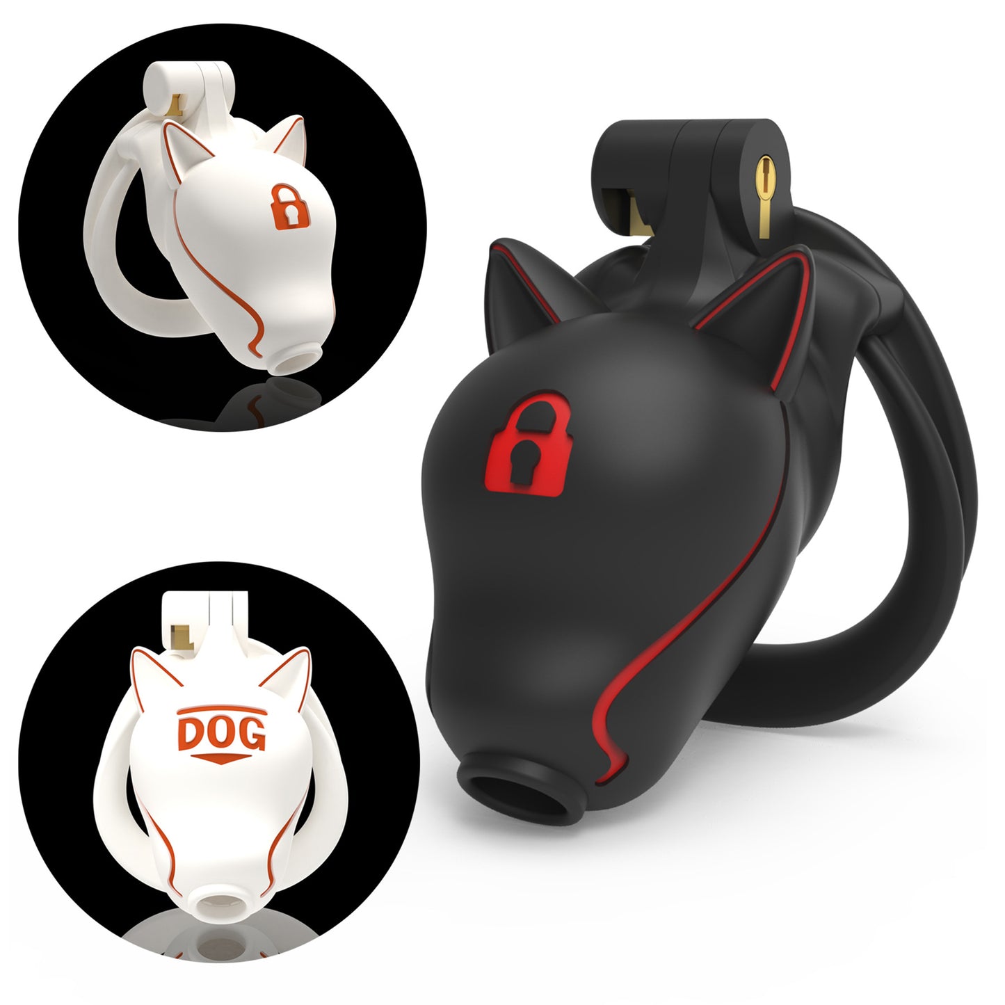 Love Teasing Dog Head Chastity Lock Cosplay Chastity Lock