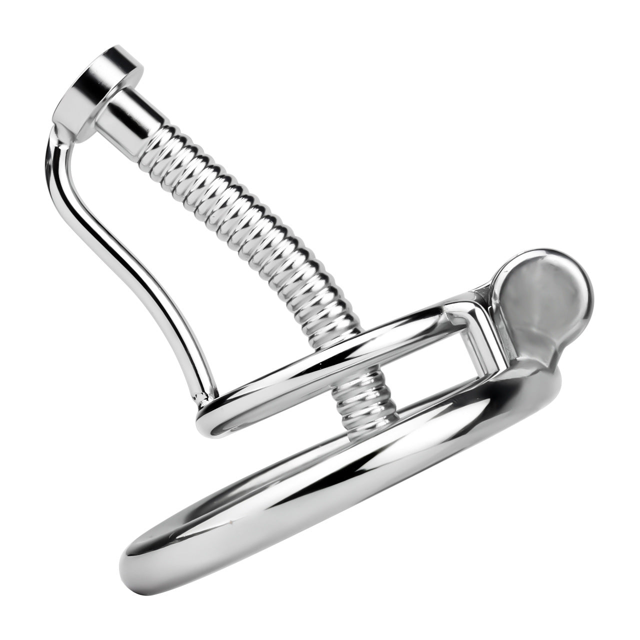 FRRK-238Metal Stainless Steel Horse Eye Rod Anti-Escape Chastity Lock with Urination Catheter for Men