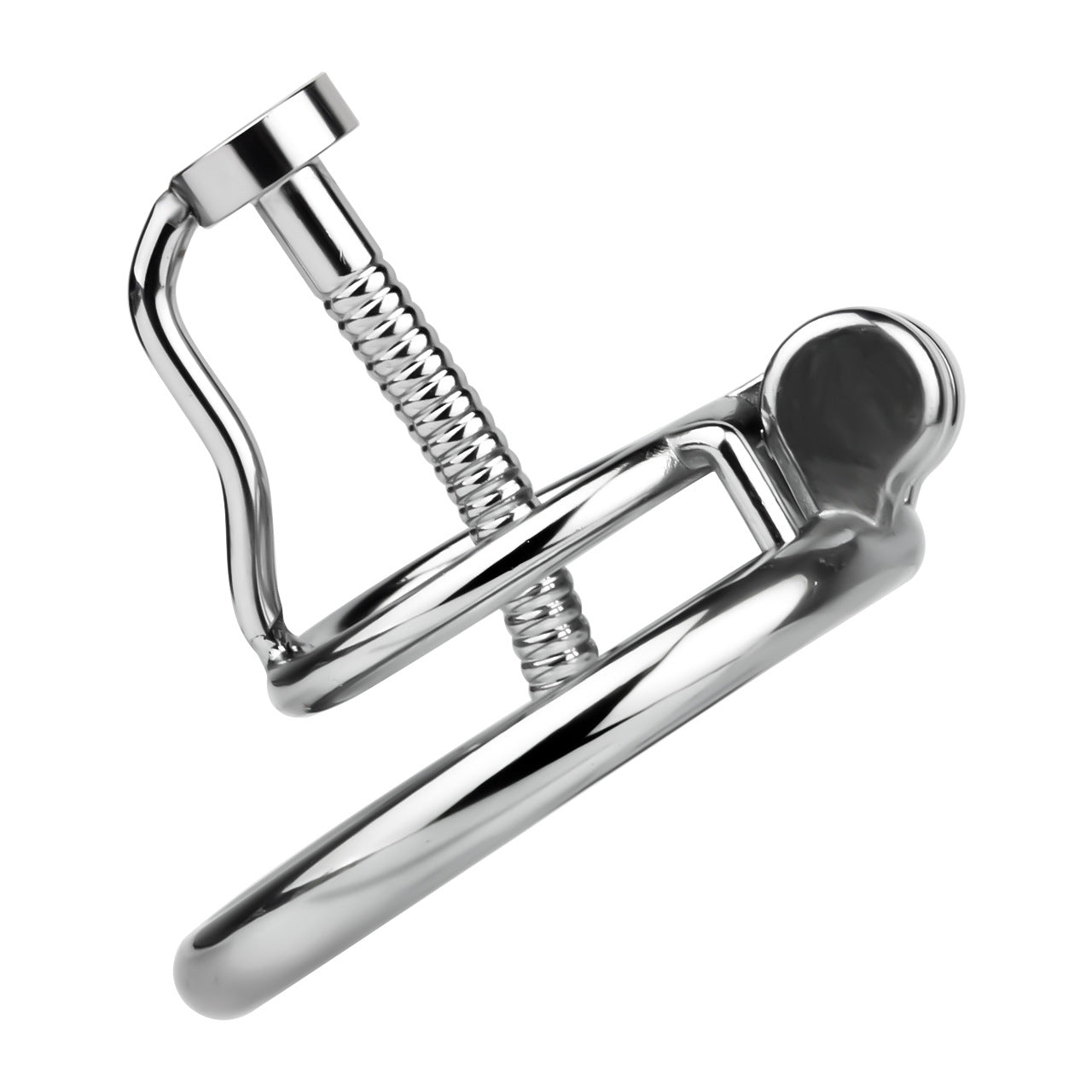 FRRK-238Metal Stainless Steel Horse Eye Rod Anti-Escape Chastity Lock with Urination Catheter for Men