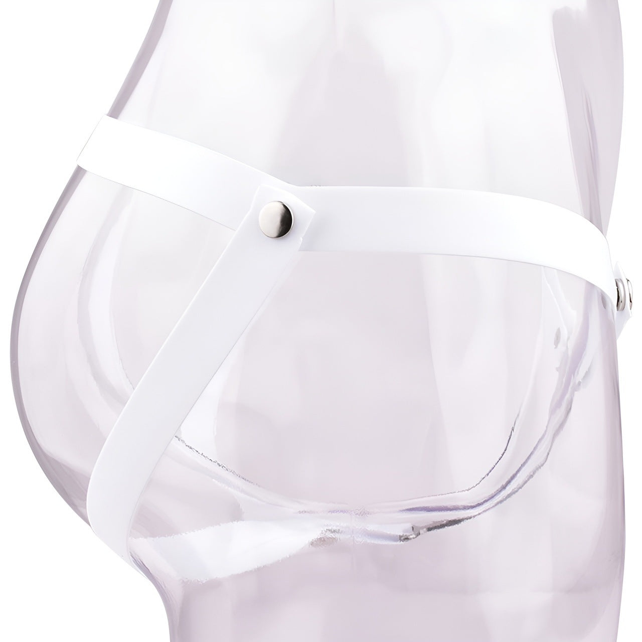 FRRK Imitation Penis Cage Metal Flat Chastity Lock Male Transvestite Penis Compression Restraint Curved Hook Patch Type Pot Lid Lock