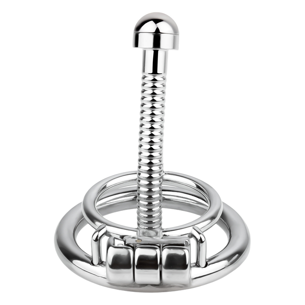 FRRK-238Metal Stainless Steel Horse Eye Rod Anti-Escape Chastity Lock with Urination Catheter for Men