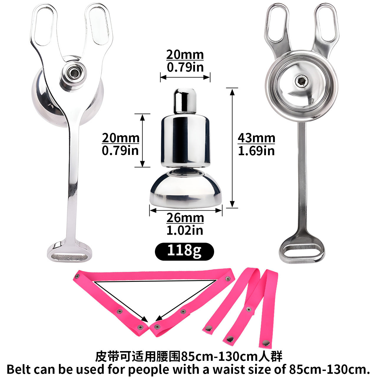 FRRK Imitation Penis Cage Metal Flat Chastity Lock Male Transvestite Penis Compression Restraint Curved Hook Patch Type Pot Lid Lock