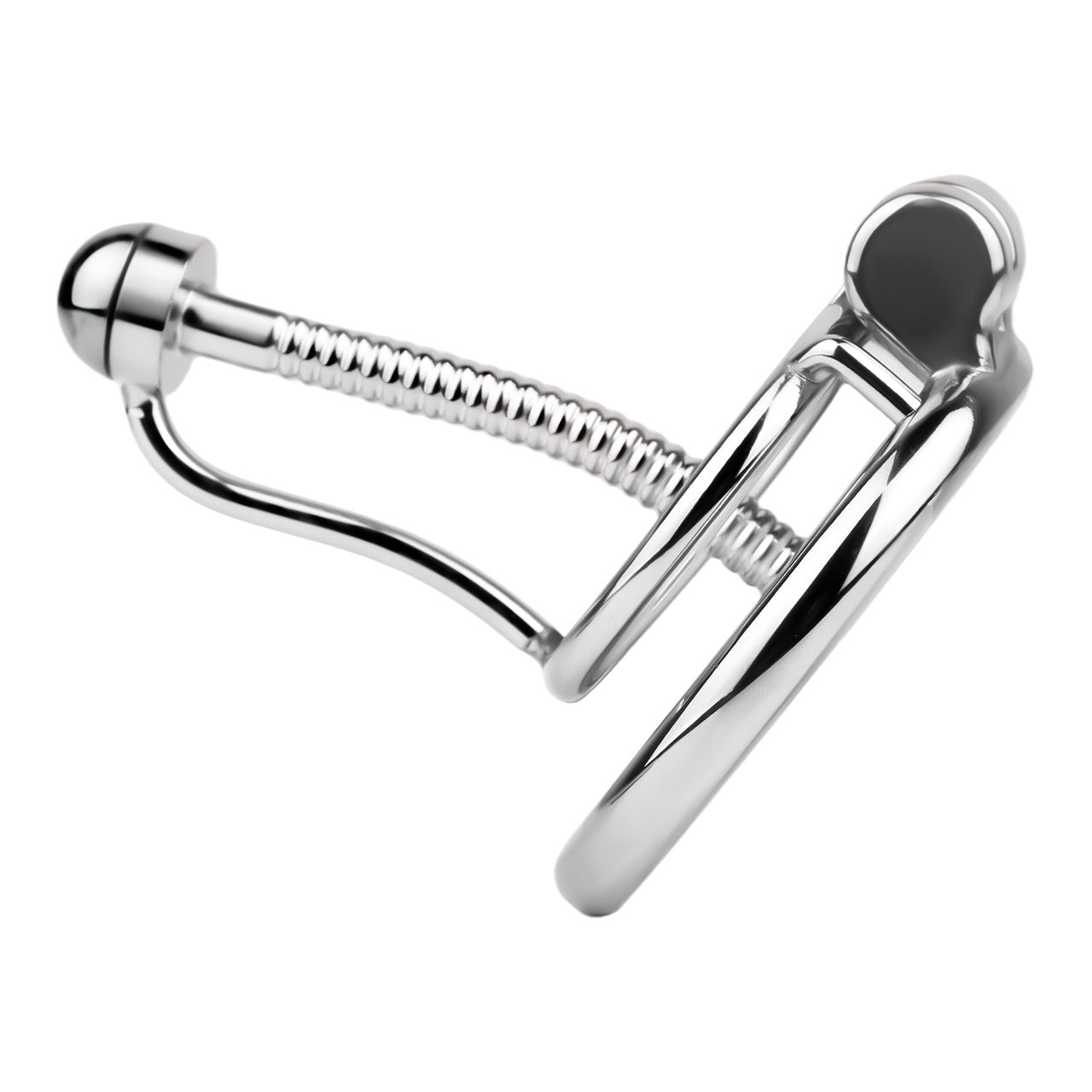 FRRK-238Metal Stainless Steel Horse Eye Rod Anti-Escape Chastity Lock with Urination Catheter for Men