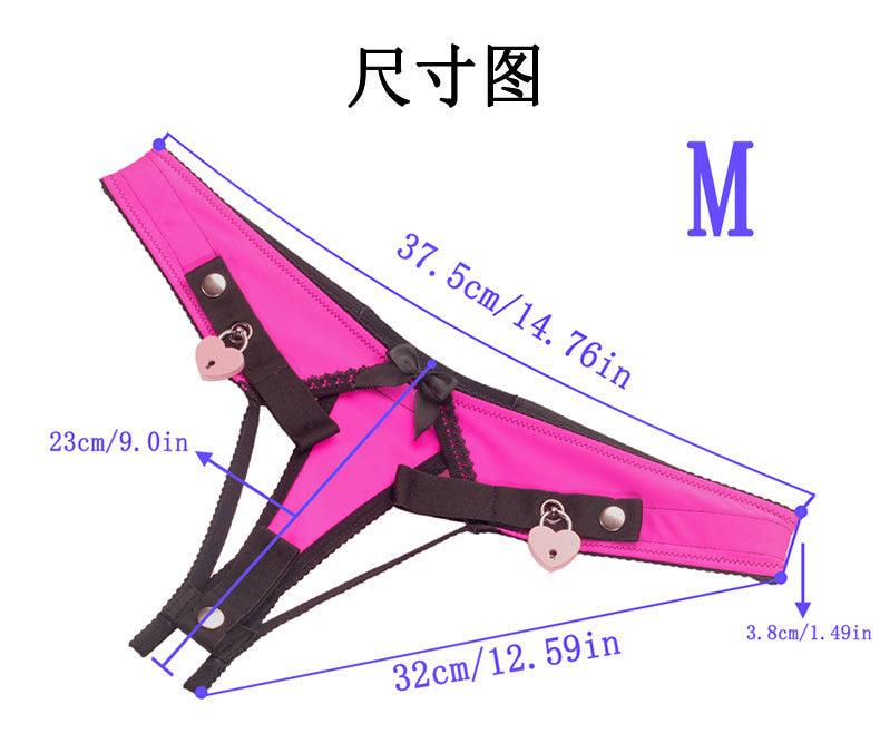 Sissy Male Chastity Lock Auxiliary Belt Underwear with Lock