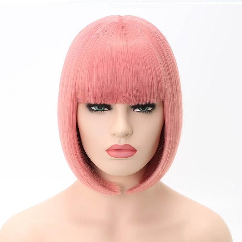Xuchang Wig Cross-Border Amazon Foreign Trade Fashion European and American Bob Wig Full Head Set wigs Short Straight Hair