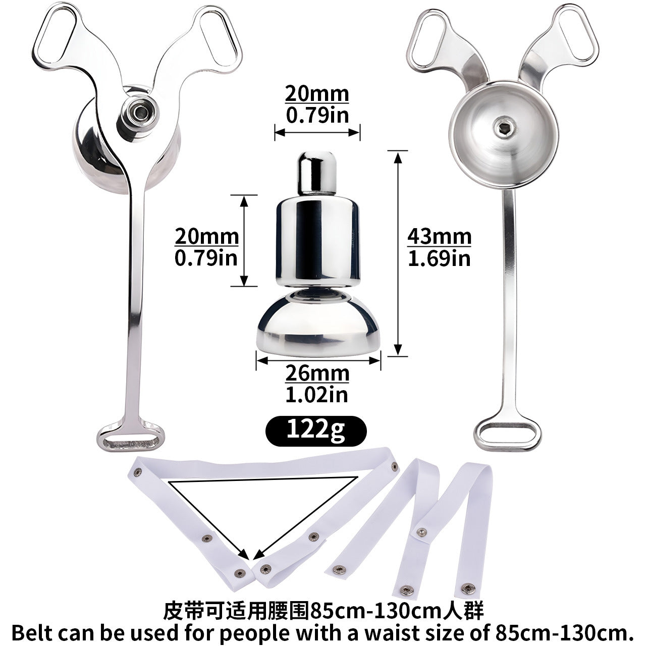 FRRK Imitation Penis Cage Metal Flat Chastity Lock Male Transvestite Penis Compression Restraint Curved Hook Patch Type Pot Lid Lock