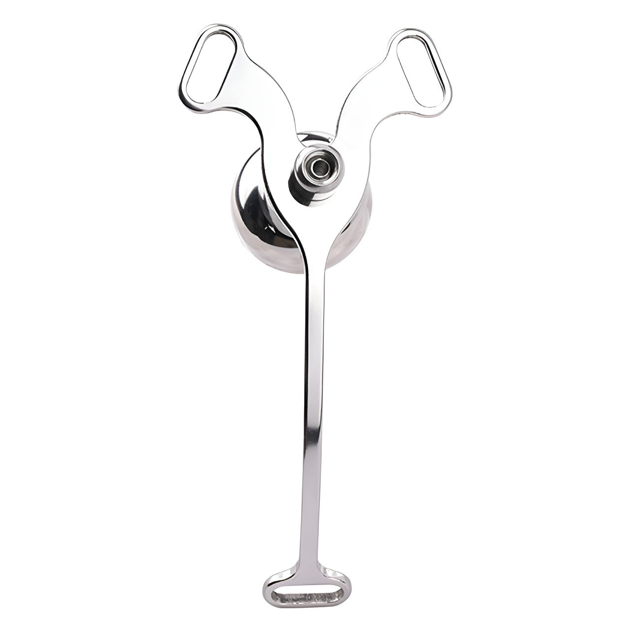FRRK Imitation Penis Cage Metal Flat Chastity Lock Male Transvestite Penis Compression Restraint Curved Hook Patch Type Pot Lid Lock