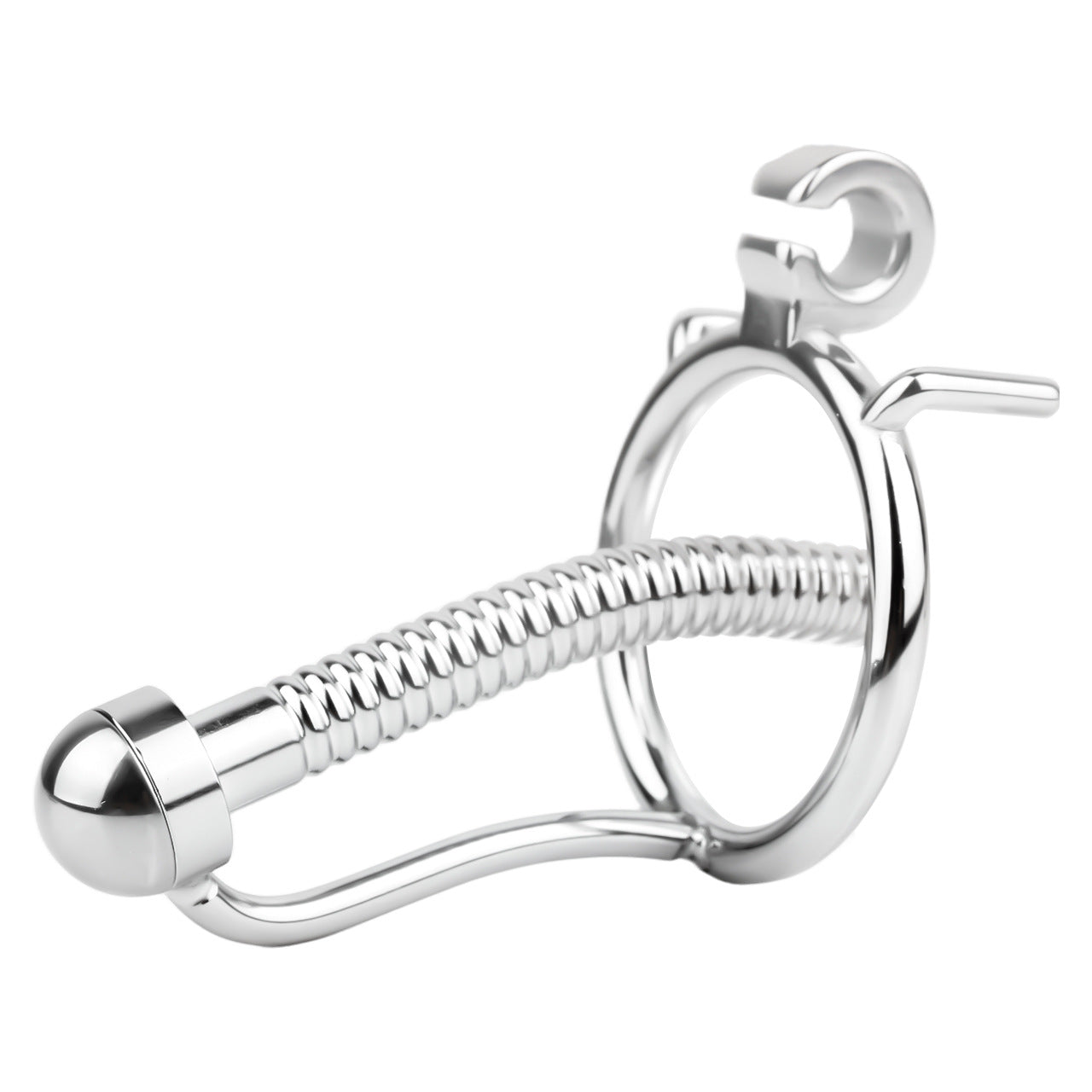 FRRK-238Metal Stainless Steel Horse Eye Rod Anti-Escape Chastity Lock with Urination Catheter for Men