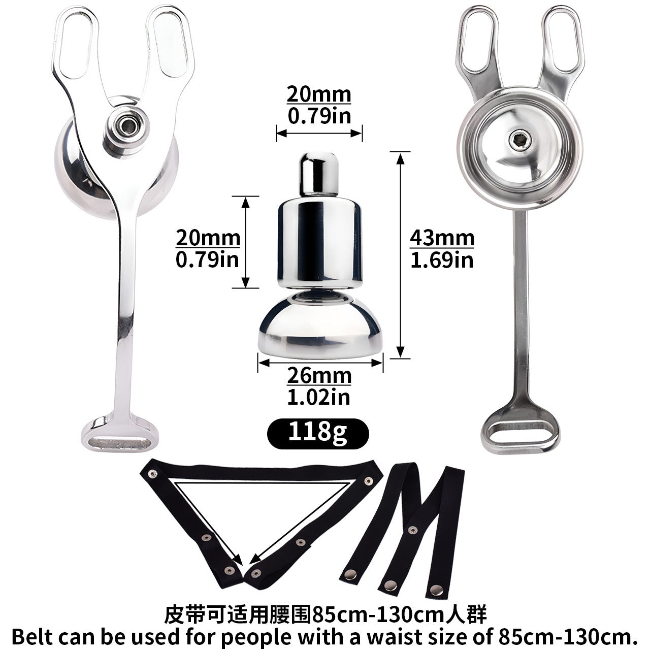 FRRK Imitation Penis Cage Metal Flat Chastity Lock Male Transvestite Penis Compression Restraint Curved Hook Patch Type Pot Lid Lock