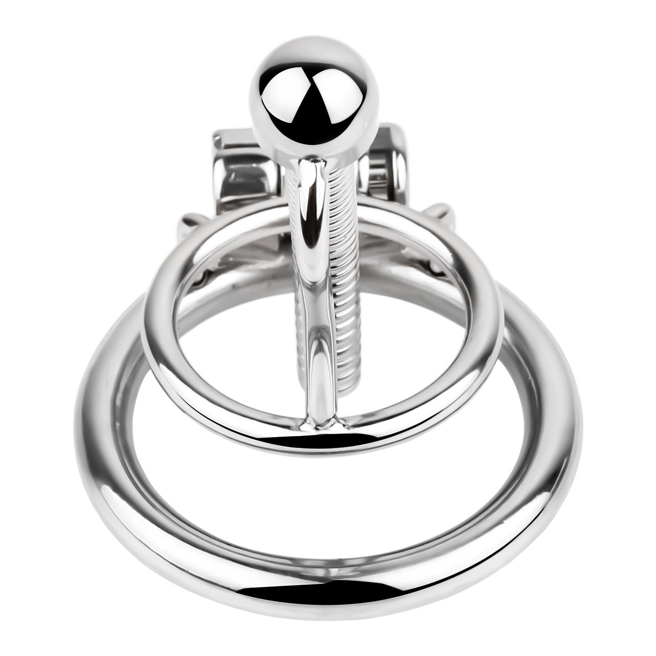 FRRK-238Metal Stainless Steel Horse Eye Rod Anti-Escape Chastity Lock with Urination Catheter for Men